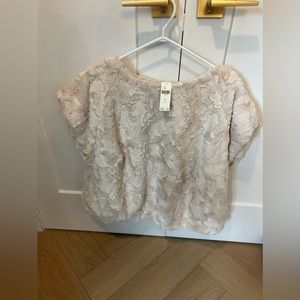 NWT ANTHROPOLOGIE Fluffy Sweater T-Shirt 2X Plus